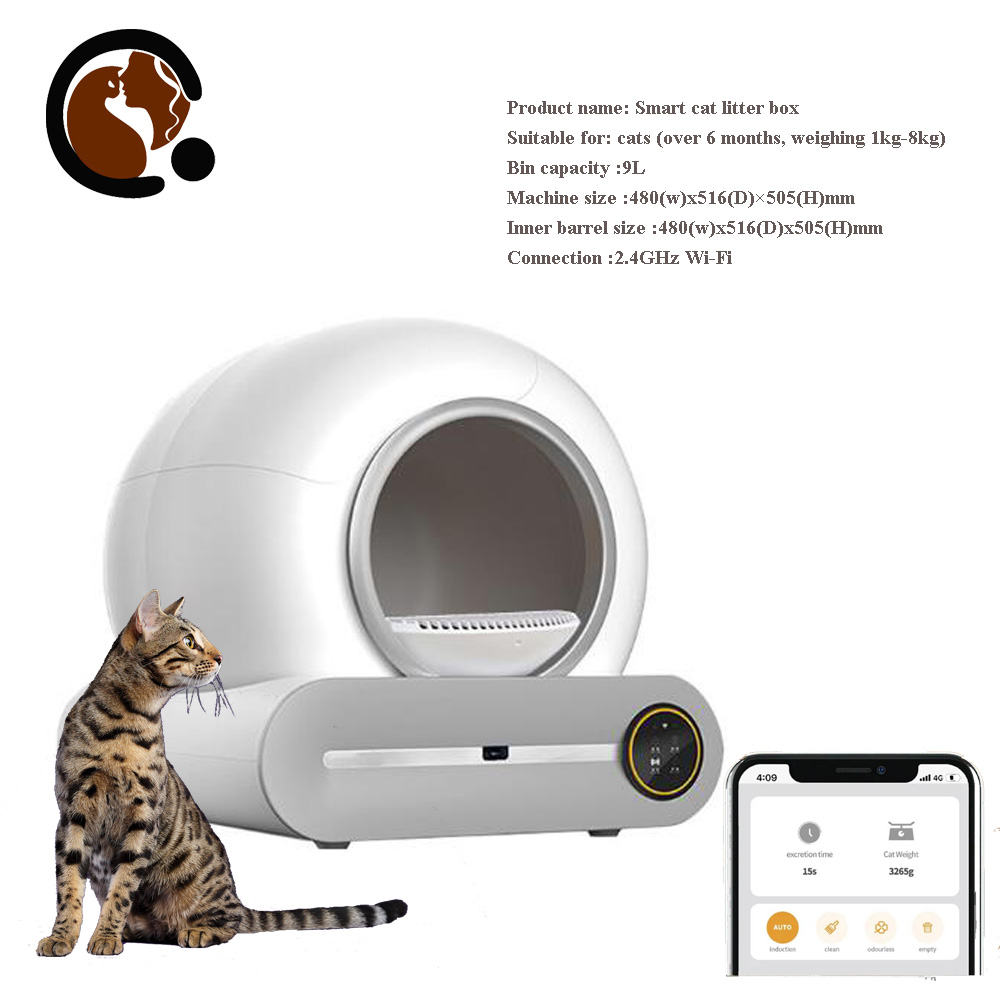 Factory Direct Sale Self Cleaning Smart Litter Box for Cats Closed Automatic Cat Litter Box