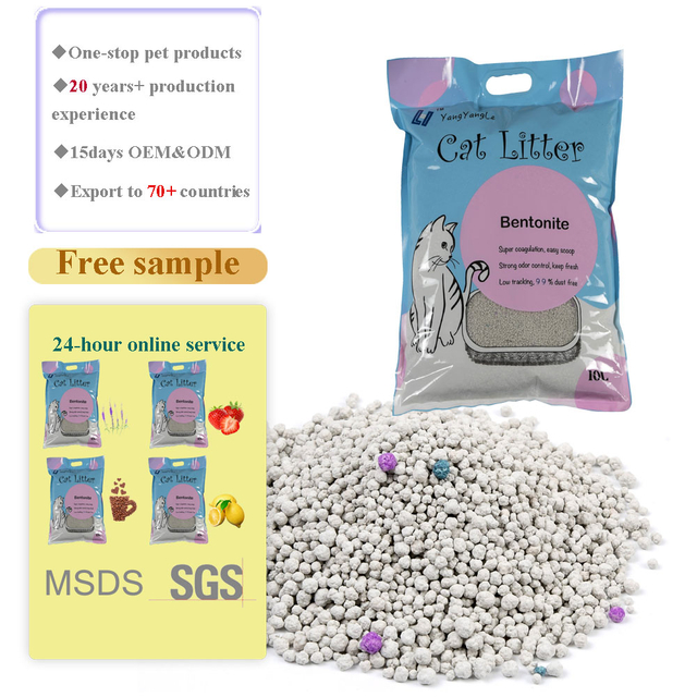 1-4mm Wholesale Available Hot Sale Strong Clumping Dust Free Deodorizing Pet Supply Bentonite Cat Litter